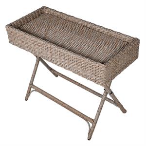 Eclectic Wicker Tray Table